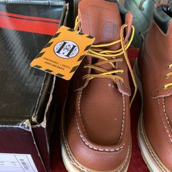 HANDMEN Soft Toe EH WR Mens Work Boots, Non-Slip EVA Rubber Sole (302)