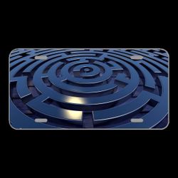 License Plate Novelty Car Front Labyrinth Target Away Conception