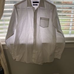 Boys Nautica White  dress shirt size -18