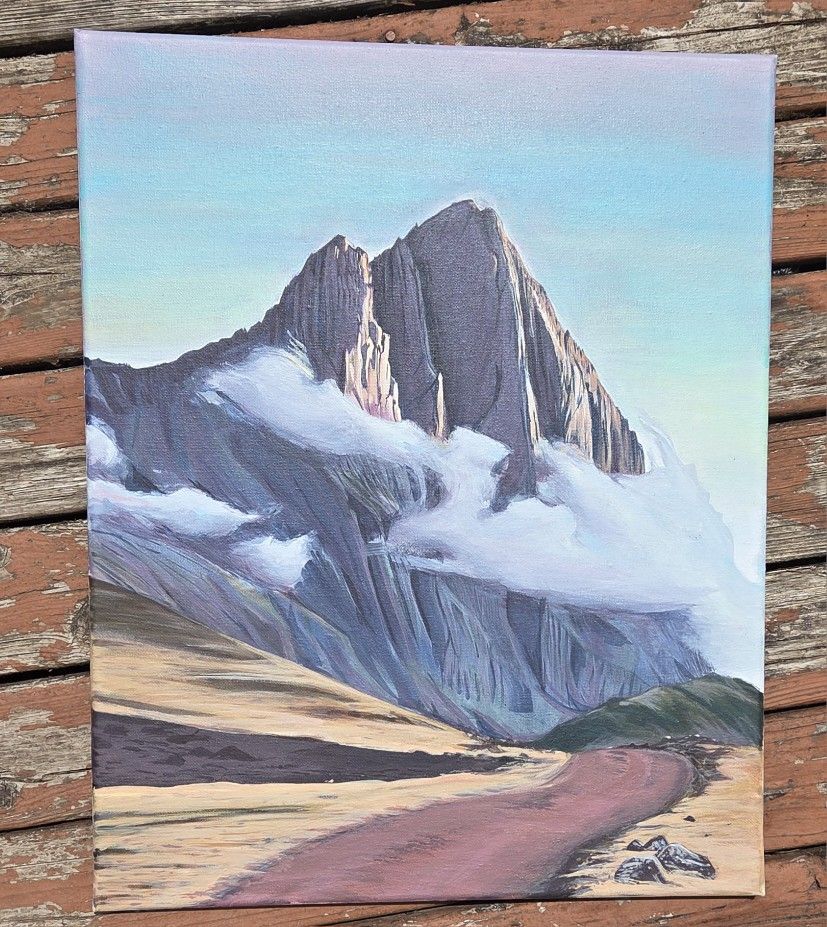 Colorful Mountain Landscape Painting