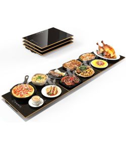 Party Buffet Food Warmers – 47" x 12" Modular Electric Warming Tray with 8-Level Temperature Control and 8-Hour Timer