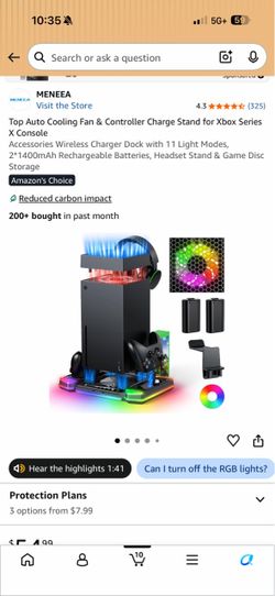 MENEEA Xbox Series X Cooling Fan & Charging Stand