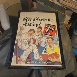 Antique 7up Poster Original