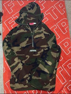 Supreme half zip camo