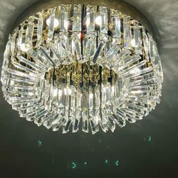 Luxury Modern Gold Crystal Ceiling Lamp 50cm