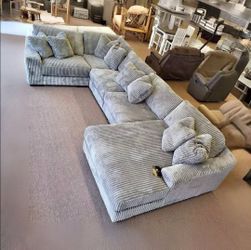 Extra Fluffy Corduroy Fabric Modular Sectional Couch Set Color Options Only $39 Down Payment 👉 PLEASE ASK FOR JON GREEN WHEN YOU ARRIVE!Home Improvem