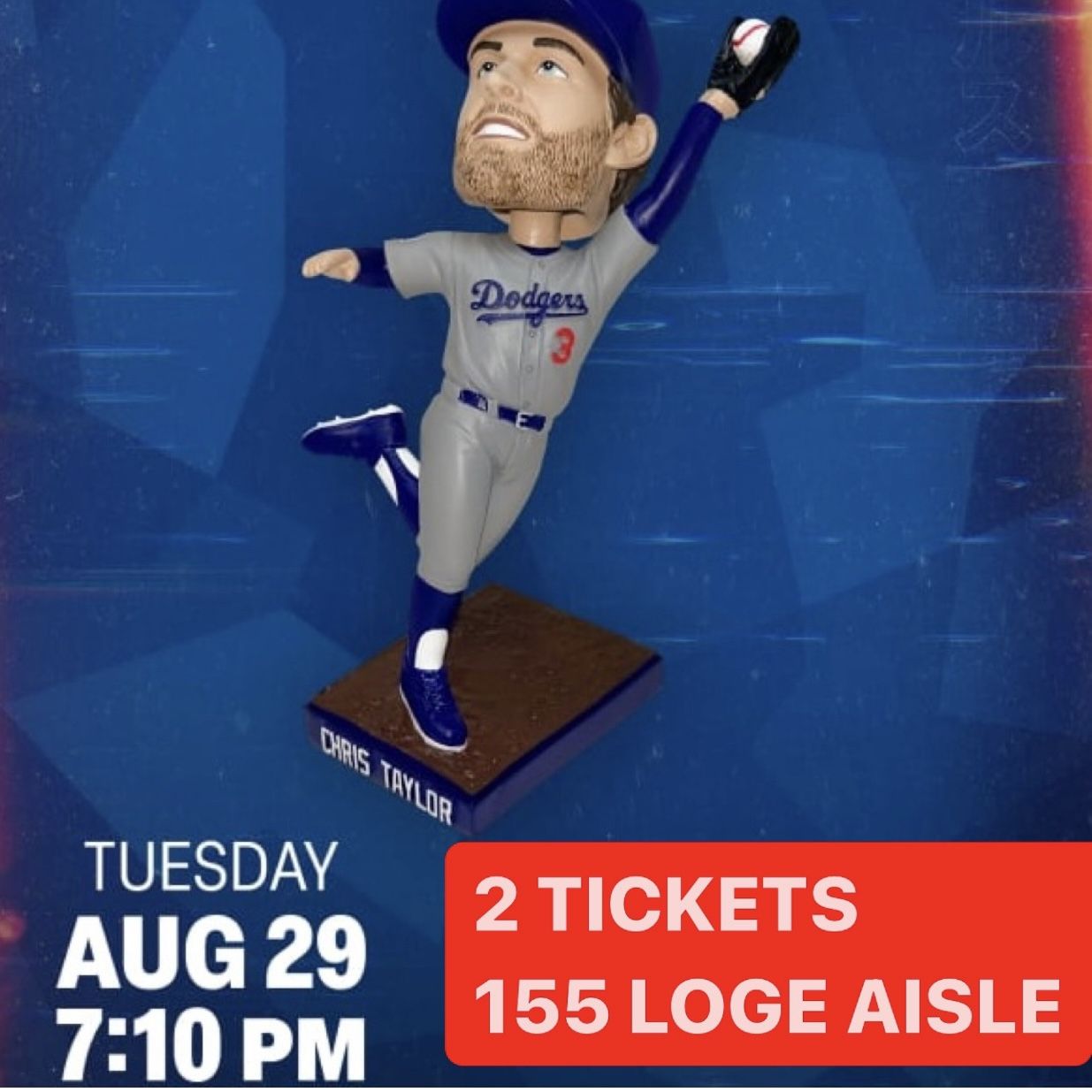 Chris Taylor Bobblehead Giveaway Night Tickets for Sale in Dodgertown