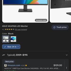 2024 Asus LED Monitors 24 Inch