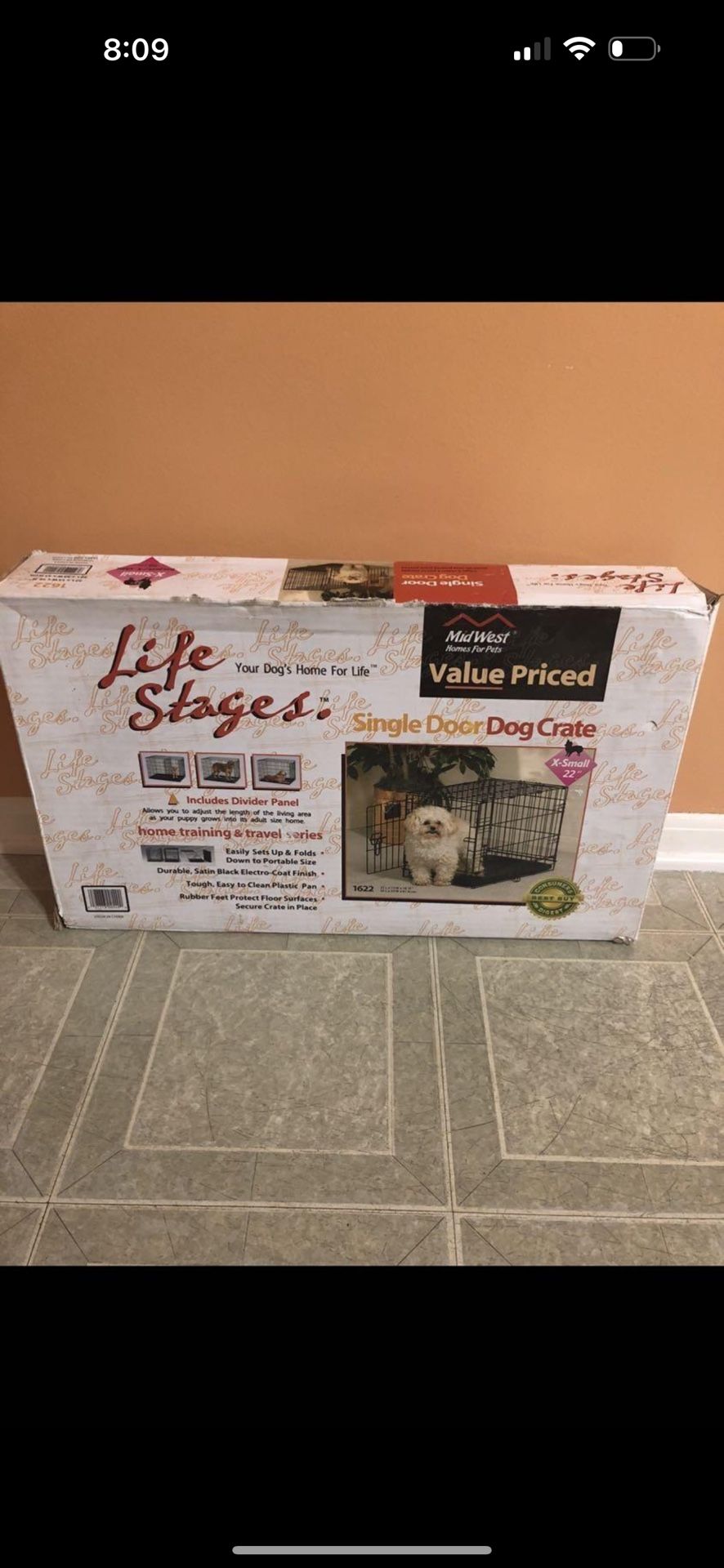 Life stage single door pet crate. brand new