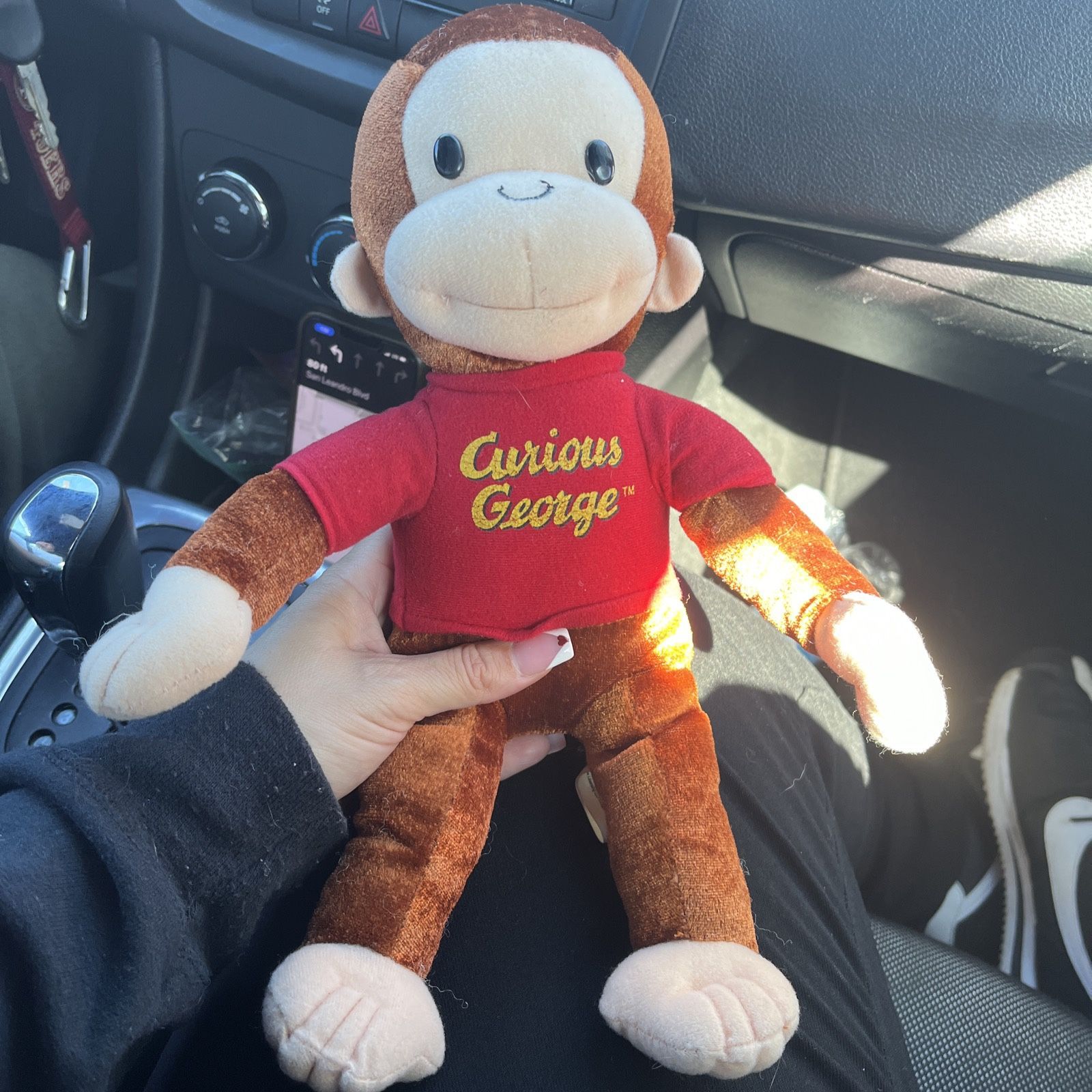 Curious George Monkey Plush Plushie Toy Red Shirt Soft 9.5” Tall By KellyToy