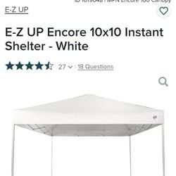 EX UP 10x10 Canopy Tent - White