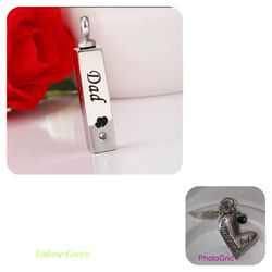 Dad Memorial Urn W/ 3 Charms Your Choice