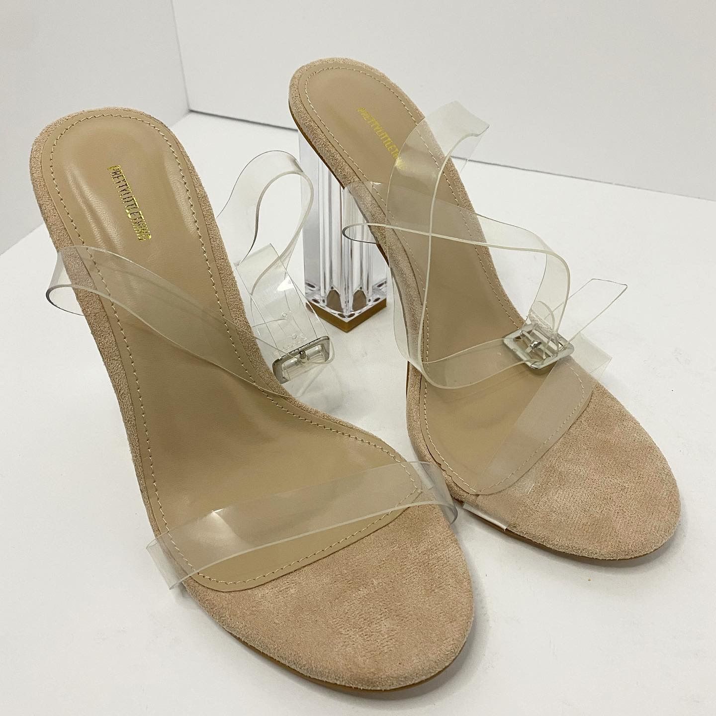 Pretty Little Thing Clear Block Heel