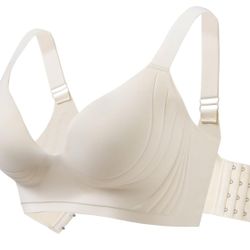 Women's Seamless Wireless Comfortable Bra, Wide Shoulder Support, Lightweight Pads, No Steel Ring
