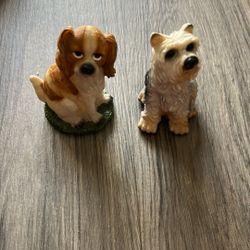 Two Dog Figurines