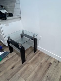 Glass side table