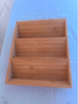 Pinnacle Cookery Bamboo Spice Rack Organizer for Countertop 3-Tier 15”x13.5”x 2”