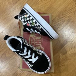 New Girls Toddler Vans Sz 7, 10 Shoes Black 
