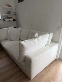 NIXON WHITE FABRIC 2 PIECE MODULAR SOFA