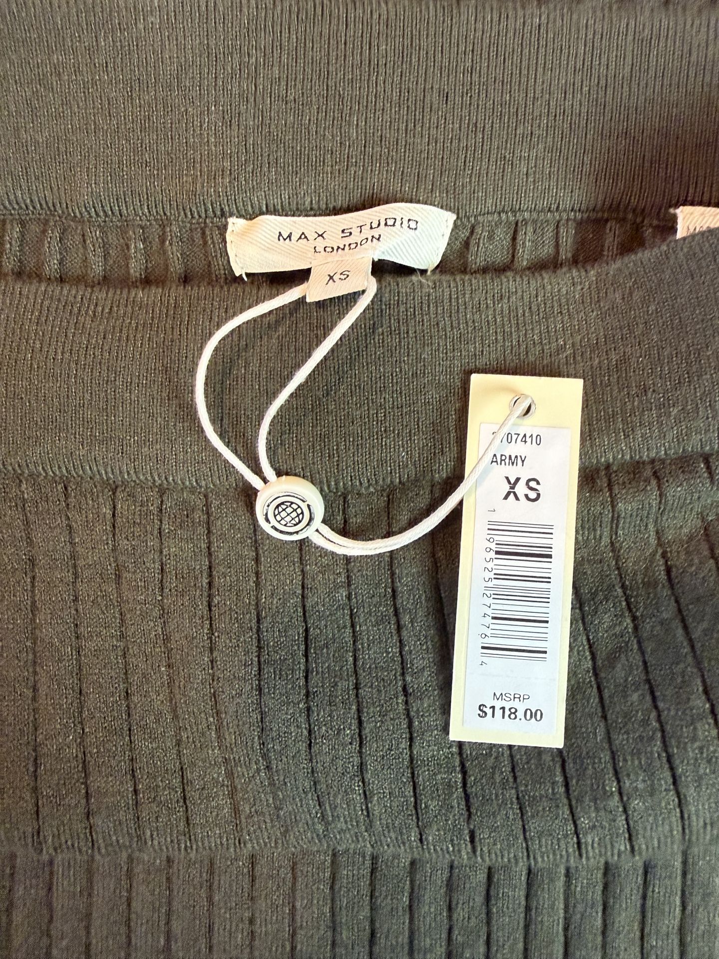 NWT Army Green Fitted Midi Skirt