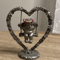 Spoontiques Cherub Angel Heart Swing Pewter