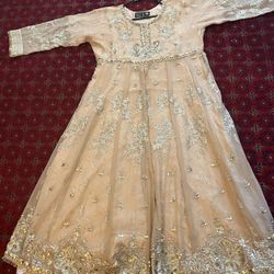 Beige Indian Party Dress 