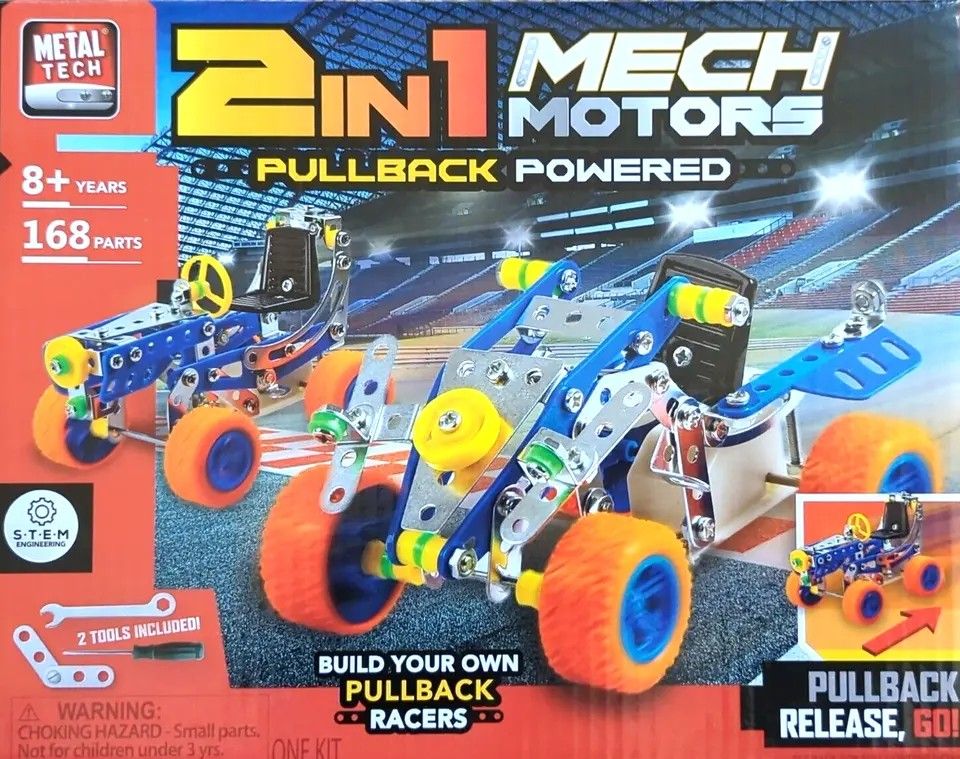 Metal Tech 2-in-1 Pull-Back Racers Kit