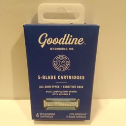 Goodline Grooming Co. 5-Blade Cartridges 4 Replacement Cartridges