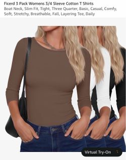 New women 3/4 sleeve shirt size xxl