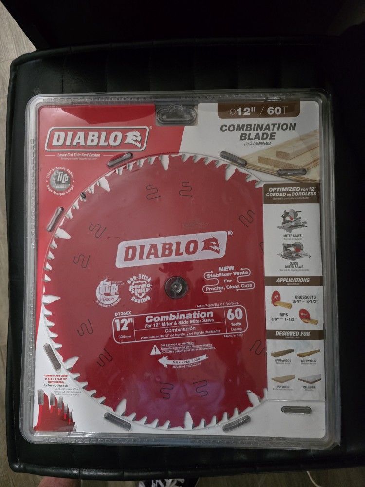 DIABLO 12" / 60 Tooth Table Saw Blades