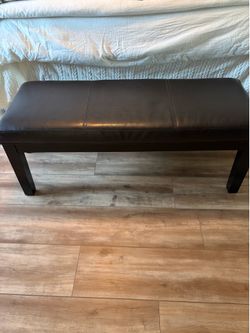 Fake leather bench
