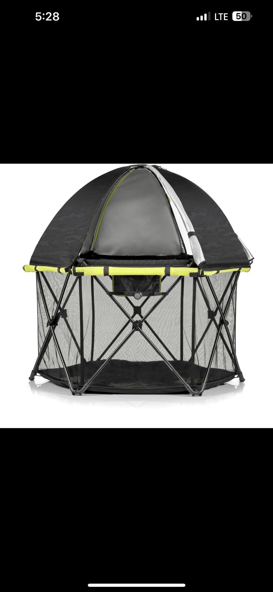 Evenflo Play Away Portable Indoor and Outdoor Lightweight Playard Deluxe, Black