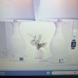 Table Lamps Set Of 2 Touch Lamp With USB C+A Charging Ports