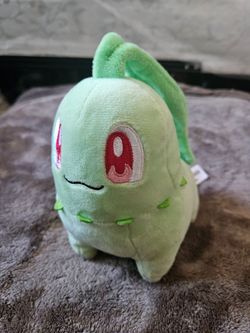 Pokemon Center 7" Chikorita Plush Green Nintendo