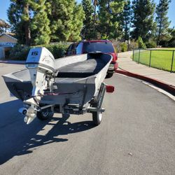 14ft Aluminum Boat And Trailer 