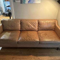 West Elm Hamilton Leather Couch