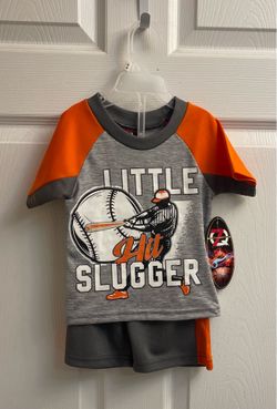 Brand new Baby Boy “ Little Slugger” outfit size 12 months