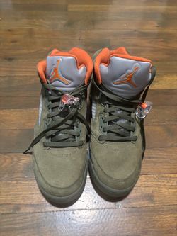 Air Jordan 5 Retro Olive Green Sneakers
