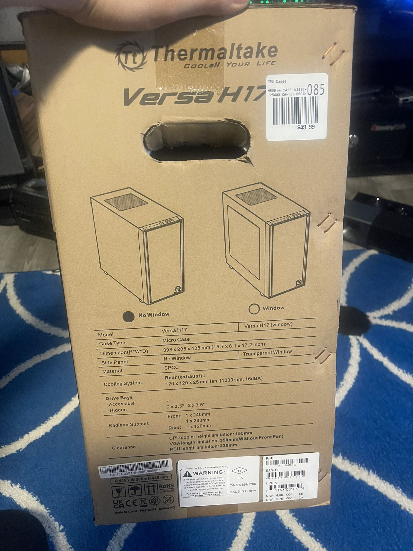 Thermaltake Versa H17 Micro ATX Mini Tower computer case