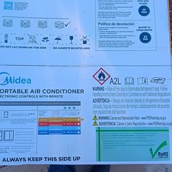 Brand new Midea 3-in-1 portable air conditioner electronic controls with remote