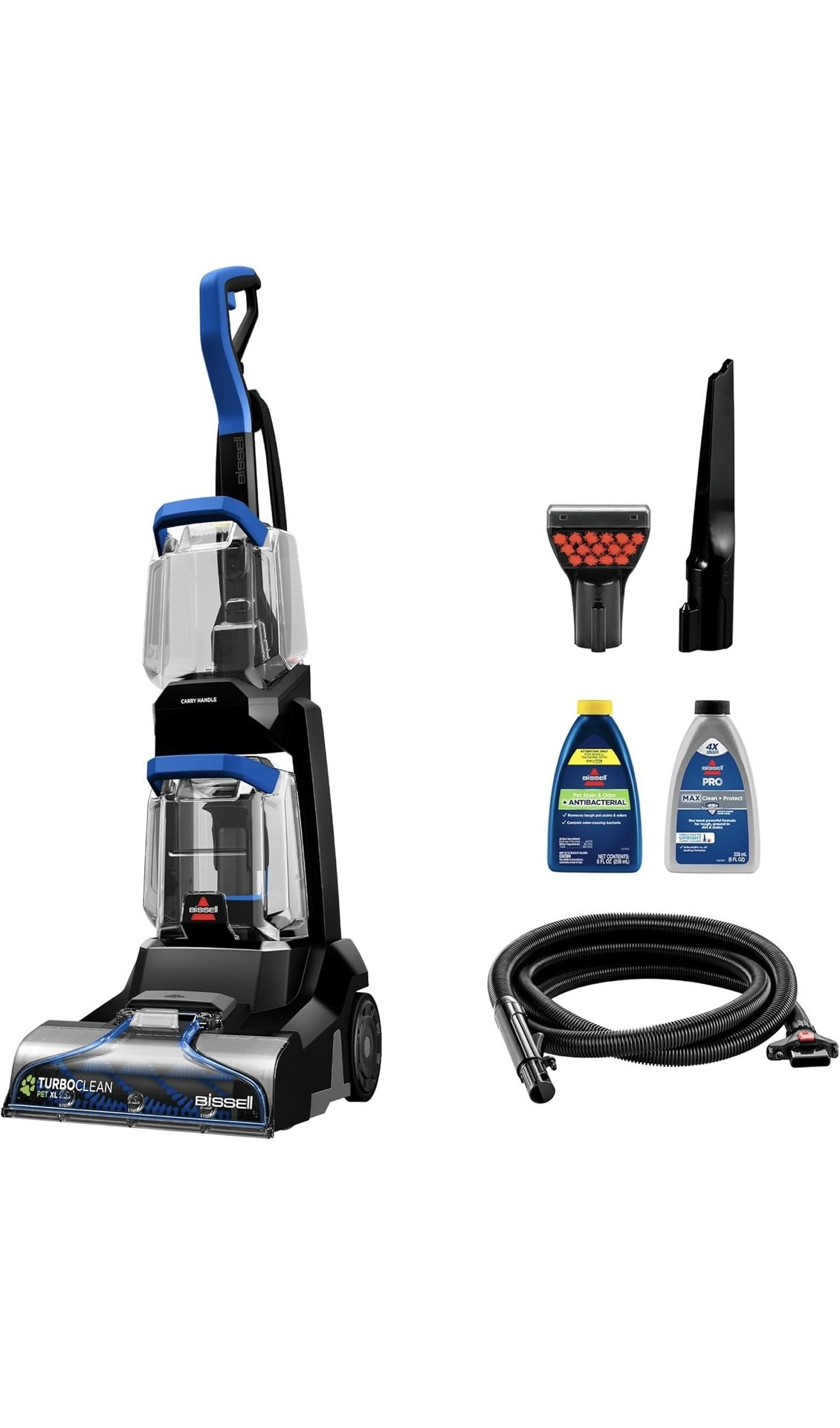 BISSELL TurboClean Pet XL Upright Carpet Cleaner, Upholstery Tough Stain Tool
