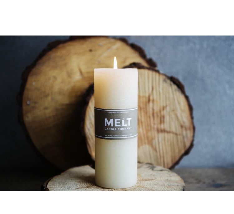 Melt Candle Pillar Candles, 3 Pack