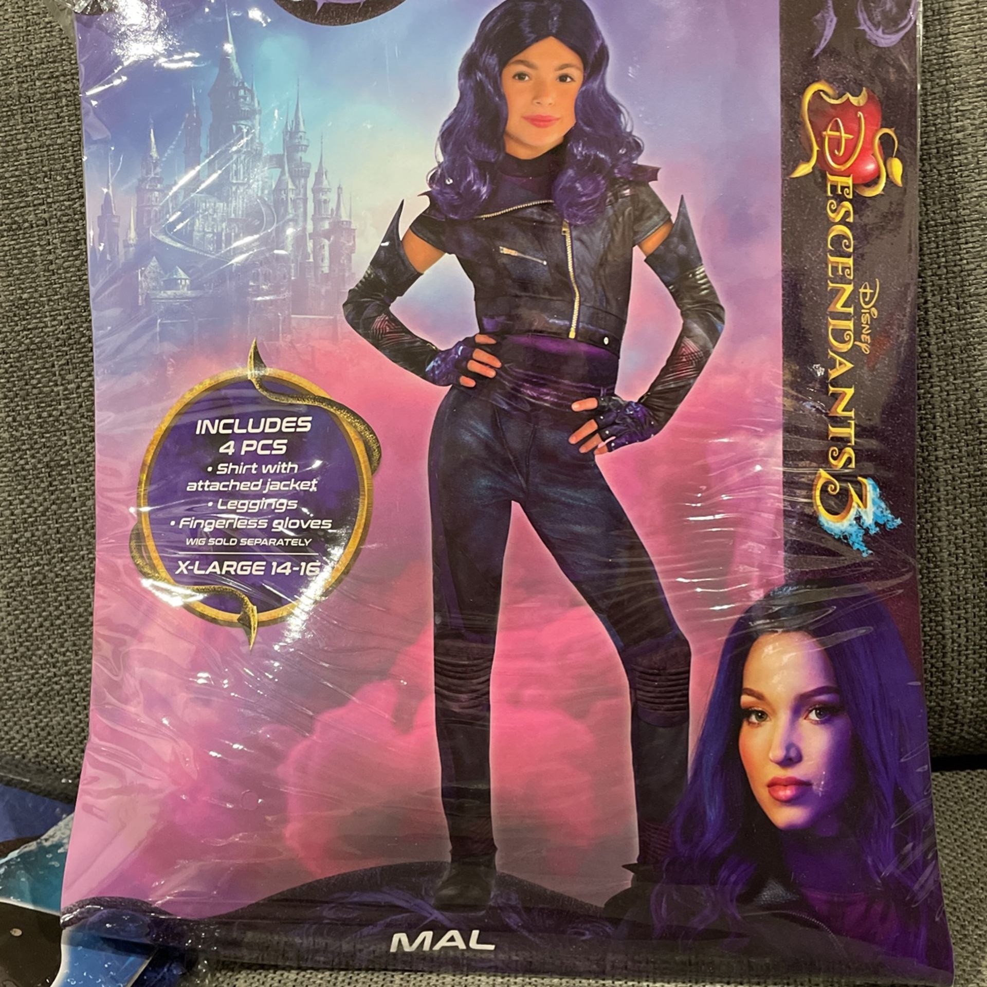 Descendants 3 Mal Costume Girls XL 14-16