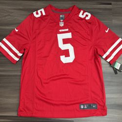Nike San Francisco 49ers Trey Lance #5 NFL Factory Misprint Jersey Men’s XL NWT  100% authentic. Brand new with tags. MSRP $120. Factory Misprint on f
