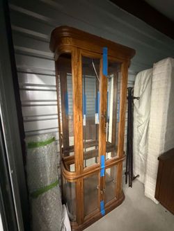Free Curio Cabinet, Dresser, Full size Bed