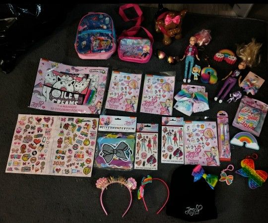 JoJo Toy And Sticker Bundle.( Located In Modesto)