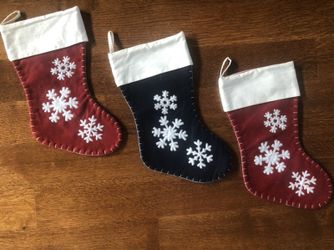 New Set of 3 Felt Stockings