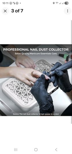 Woput Nail Dust Collector, 1600PA Professional Nail Vacuum Dust Collector Fan