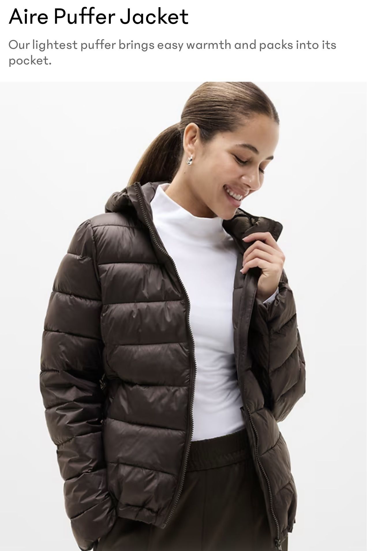 Brand New Athleta Puffer Jacket