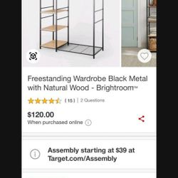 Free Standing wardrobe Closet Organizer